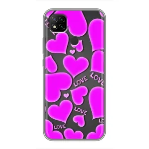 Чехлы для любимой на Сяомі Редмі 9с (VPrint) (Pink hearts)