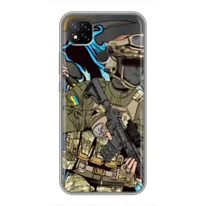 Чехлы с картинкой ЗСУ для Xiaomi Redmi 9c (AlphaPrint) (Воїн ЗСУ)