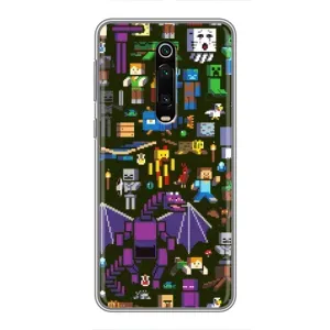 Чохол Майнкрафт на Xiaomi Redmi K20 (AlphaPrint) Minecraft (Колаж Майнкрафт)