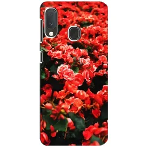 Чехлы с Цветами для Samsung A20e (VPrint) (Цветы красные)
