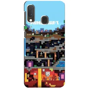 Чехол Майнкрафт на Samsung A20e (AlphaPrint) Minecraft (фон Minecraft)