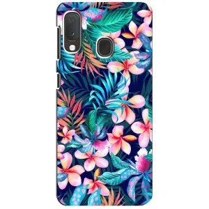 Чехол для Самсунг Галакси А20е - с принтом (Дизайнерские) (AlphaPrint) (Красочные цветы)
