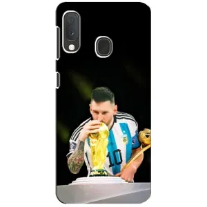 Чехлы для Samsung A20e (Leo чемпион) (AlphaPrint) (Кубок Месси)