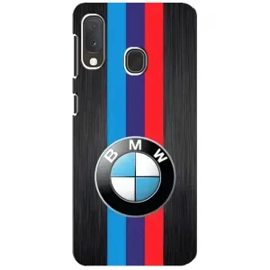 Чехол для Самсунг Галакси А20е - с принтом БМВ (AlphaPrint) (Лого BMW)