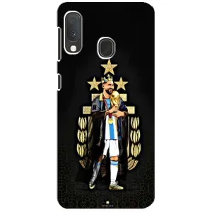 Чехлы для Samsung A20e (Leo чемпион) (AlphaPrint) (Месси Король)