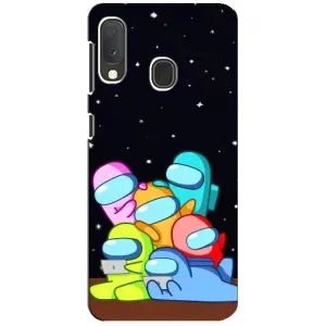 Чохли Амонг Ас для Samsung A20e (AlphaPrint) (Скіни в космосі)