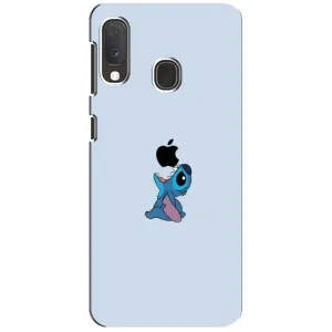 Чехол с принтом Стич на Samsung Galaxy A20e (Stitch apple)