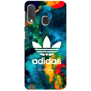 Чохли Адидас для Samsung A20e (AlphaPrint) (Яскравий Адідас)