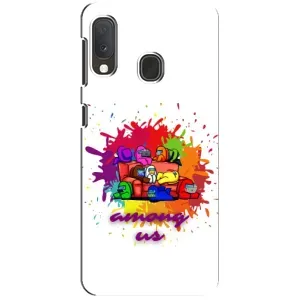Чохли Амонг Ас для Samsung A20e (AlphaPrint) (Яскравий АмонгАс)