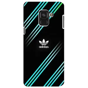 Чохли Адидас для Samsung A8 Plus, A730F (AlphaPrint) (Адідас з полосами)