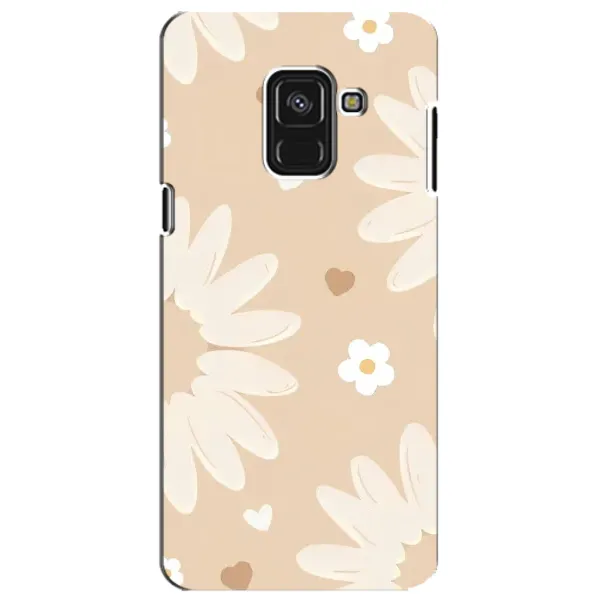 Чохол з принтом «Бежеві квіти» для Samsung Galaxy A8 Plus 2018 (A730F)