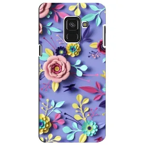 Чехлы с Цветами для Samsung A8 Plus,  A730F (VPrint) (Цветочный дизайн)