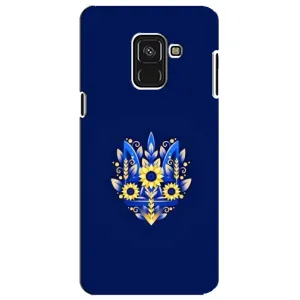 Чохли для Samsung A8 Plus,  A730F Укр. Символіка (AlphaPrint) (Квітковий Герб)