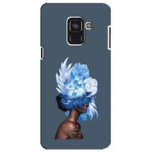Чехлы (ART) Цветы на Samsung A8 Plus, A730F (VPrint) (Квіти на голові)