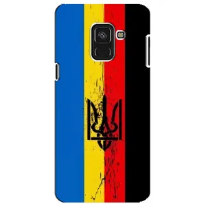 Украинские Чехлы для Samsung A8 Plus,  A730F с картинкой УПА (AlphaPrint) (Прапор УПА)