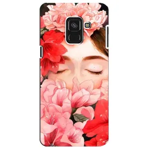 Чехлы (ART) Цветы на Samsung A8 Plus, A730F (VPrint) (Очі в квітах)