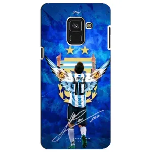Чехлы для Samsung A8 Plus,  A730F (Leo чемпион) (AlphaPrint) (Месси сборная)