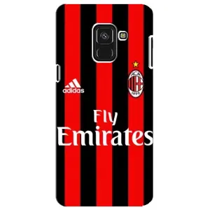 Чохли для Samsung A8 Plus, A730F (VPrint) - Футбольні клуби (Milan)