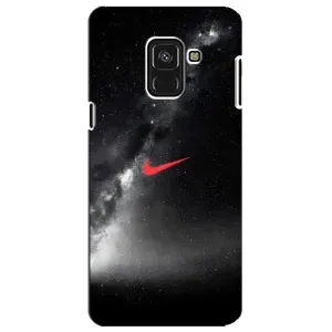 Чохол для Samsung A8 Plus,  A730F - з принтом Найк (AlphaPrint) (Найк червоний)