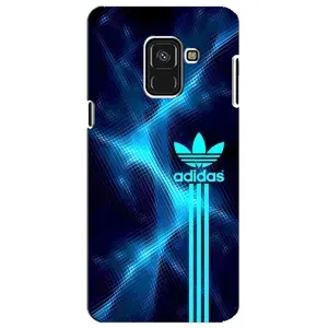 Чохли Адидас для Samsung A8 Plus, A730F (AlphaPrint) (Синій Адідас)