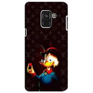 Чехлы для Samsung A8 Plus,  A730F - Скрудж МакДак Louis Vuitton (PREMIUMPrint) (Скрудж с бриллиантом)