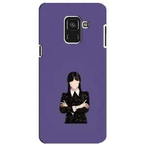 Чохли Венсдей на Samsung A8 Plus,  A730F Уенсдей (AlphaPrint) (Венздей у чорному)