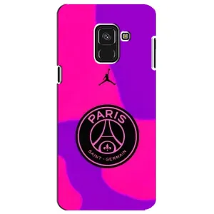 Чохли PSG для Samsung A8 Plus, A730F (AlphaPrint) (яскравий ПСЖ)
