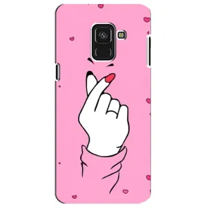 Чехол с принтом для Samsung A8 Plus,  A730F (AlphaPrint - Знак сердечка)
