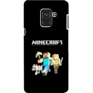Чехол Майнкрафт на Samsung A8, A8 2018, A530F (AlphaPrint) Minecraft (герои Minecraft)