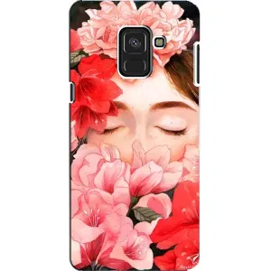 Чехлы (ART) Цветы на Samsung A8, A8 2018, A530F (VPrint) (Очі в квітах)