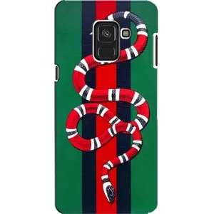 Чехлы ГУЧЧИ для «Самсунг» А8, А8 2018, А530Ф (AlphaPrint) (Gucci змия)