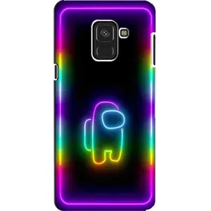 Чехол Амонг Ас для Samsung A8, A8 2018, A530F (AlphaPrint) (Яркий скин)
