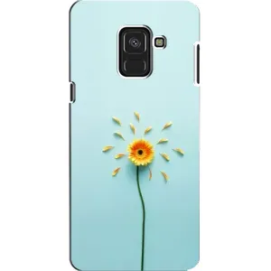 Чехлы с Цветами для Samsung A8, A8 2018, A530F (VPrint) (Желтый цветок)