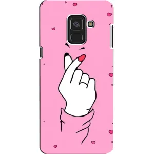 Чохол з принтом для Samsung A8, A8 2018, A530F (AlphaPrint - Знак сердечка)