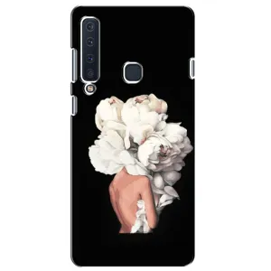 Чехлы (ART) Цветы на Samsung Galaxy A9 2018, A920 (VPrint) (Белые цветы)
