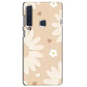Чехол с цветочным принтом на Самсунг А9 2018 (Бежевые цветы)