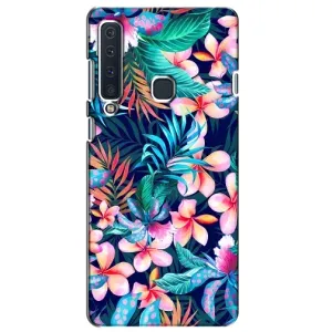Чехол для Самсунг А9 2018 - с принтом (Дизайнерские) (AlphaPrint) (Красочные цветы)