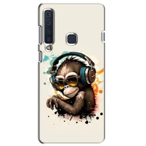 Чохол з Мавпами Samsung Galaxy A9 2018, A920 - (AlphaPrint) (Макака в навушниках)