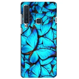 Чехол с принтом для Самсунг А9 2018 - (Прикольные) (AlphaPrint) (Синие бабочки)