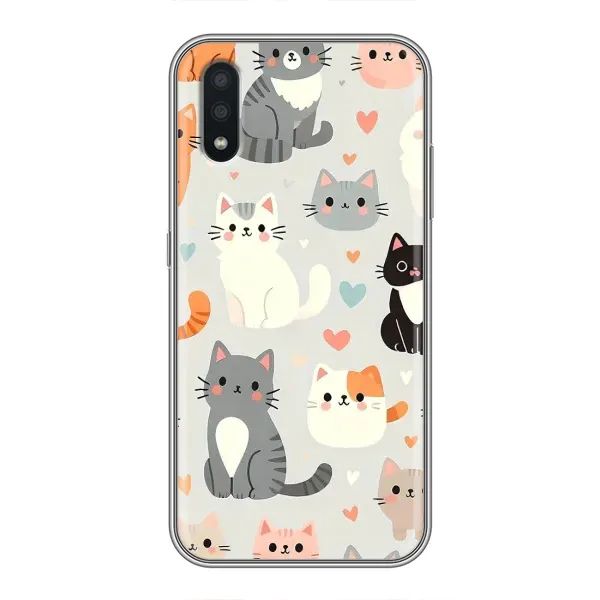 Чехол с принтом «Коллаж котов» для Samsung Galaxy A01 Core
