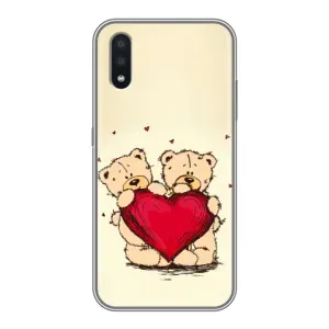 Чехлы для любимой на Самсунг А01 Кор (VPrint) (Медвежонки)