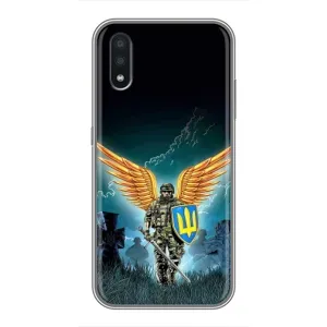 Чехлы с картинкой ЗСУ для Samsung Galaxy A01 Core (AlphaPrint) (Солдат ЗСУ)
