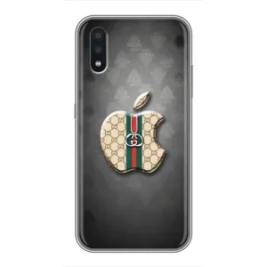 Чехлы ГУЧЧИ для Самсунг А01 (AlphaPrint) (Apple gucci)