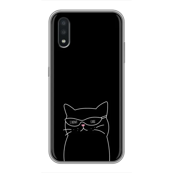 Чехол с принтом «Равнодушный кот» для Samsung Galaxy A01