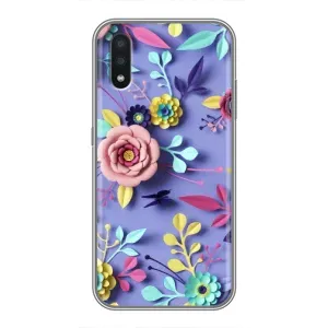 Чехлы с Цветами для Samsung Galaxy A01 (VPrint) (Цветочный дизайн)