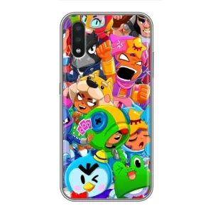 Чехол для Samsung Galaxy A01 Бравл Старс (VPrint) (Герої Бравл Старс)