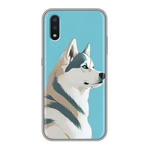 Чохол з Хаскі Samsung Galaxy A01 - (AlphaPrint) (Хаскі арт)