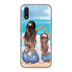 Чохол з друком для Samsung Galaxy A01 - (Мама з дитинкою) (AlphaPrint) (Мама з донькою)