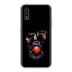Чохол з Мавпами Samsung Galaxy A01 - (AlphaPrint) (Три мавпи)