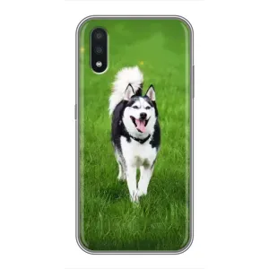 Чохол з Хаскі Samsung Galaxy A01 - (AlphaPrint) (Радісний Хаскі)